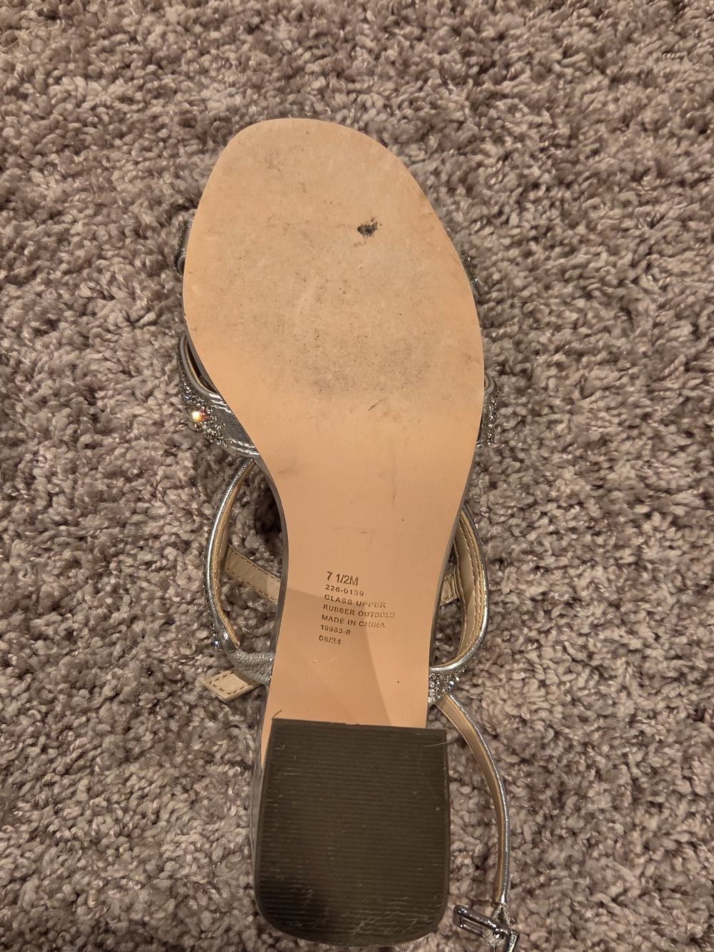 I. Miller Silver Crystal Block Heels - Picture 11 of 11